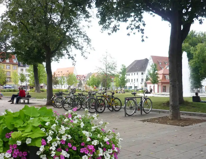 Erfurt Fahrradständer in der Innenstadt